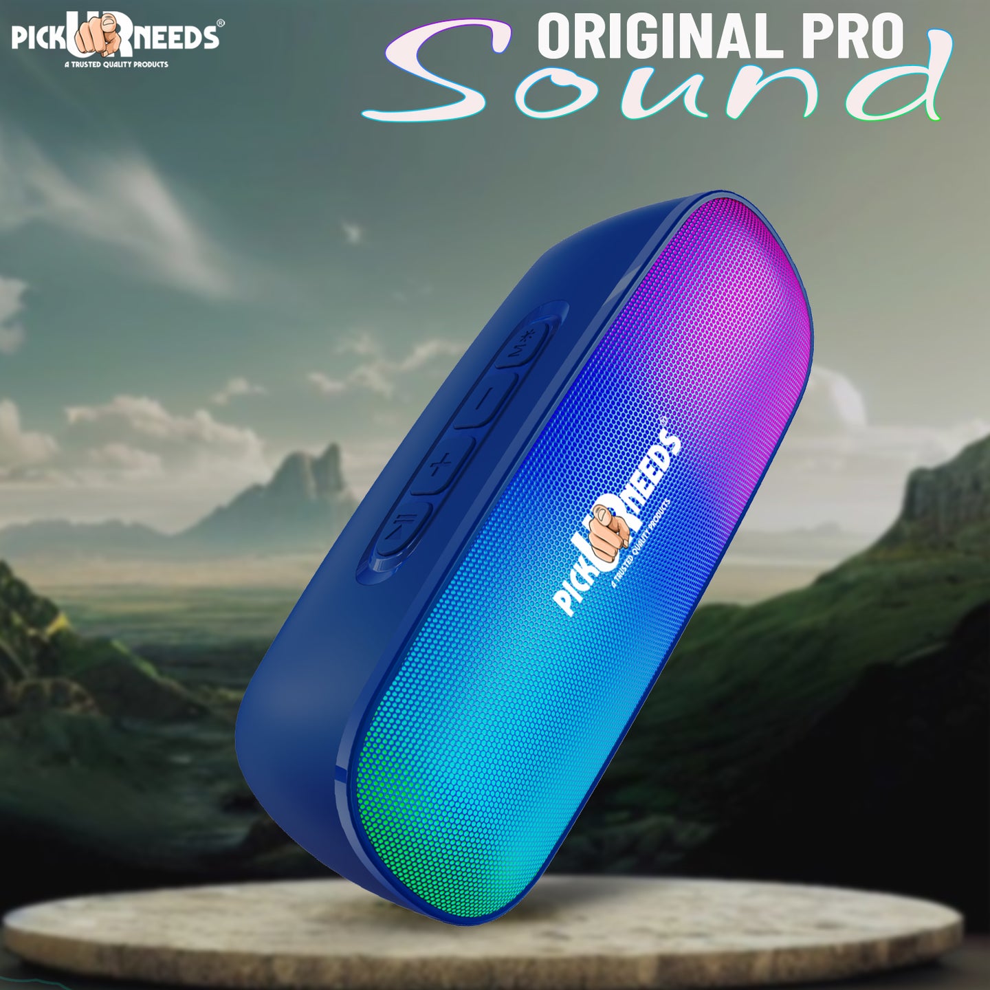 Pick Ur Needs High Quality Sound Wireless Speaker With RGB Light AUX / TF Card / USB Supported 12 W Bluetooth Speaker  (Black, 5.0 Channel)